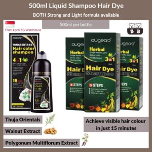 Augeas Eishowt 500ml | Herbal Hair Dye 3 In 1 Hair Colour | Dye | Shampoo | 15 to 20mins for quick effect | Hair Care Haircare hairdye herbal haircolor