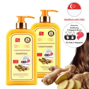 [SG Stock] Ginger King Everyday Hair Wash Shampoo Conditioner 1000ml Nourishing Cleanser with Ginger Essence for Stronger Healthier Hair